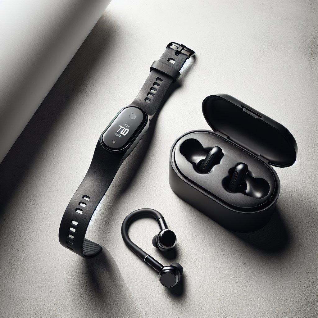 Fitness tracker and earbuds for workout motivation