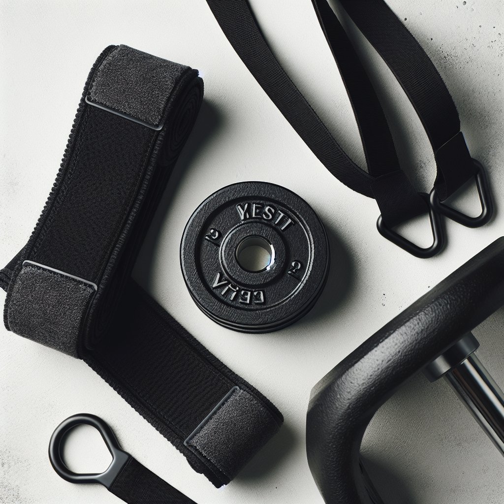 Wrist wraps and weight plate for pressing exercises