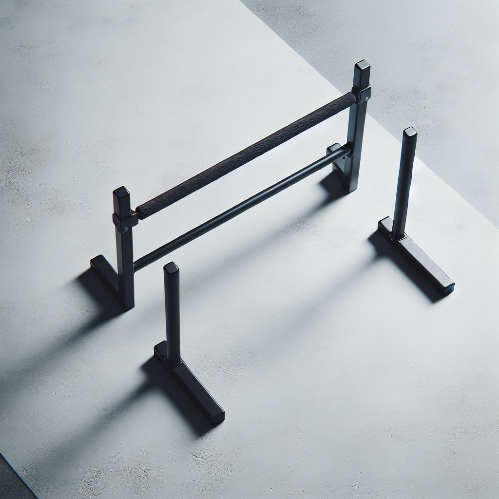 Black parallette bars for bodyweight exercises