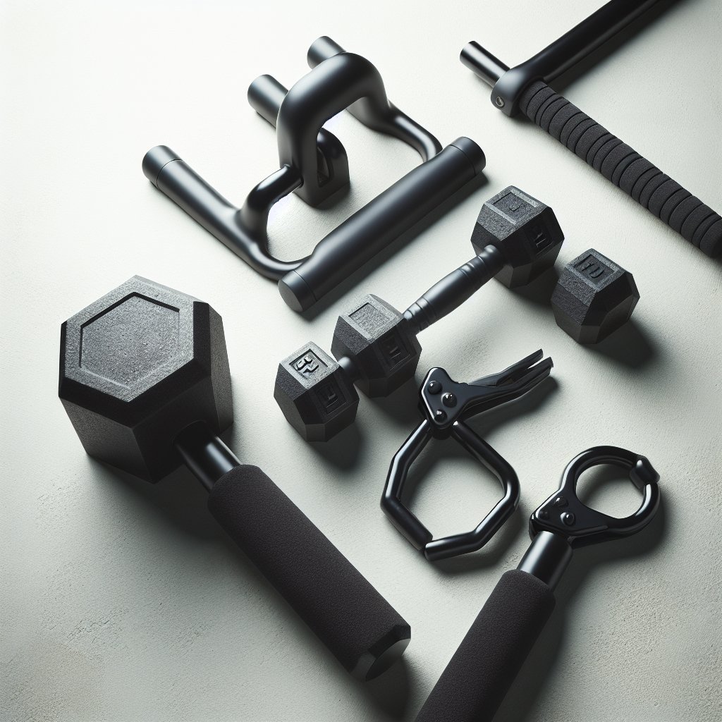 Dumbbells and pull-up grip for push pull legs training